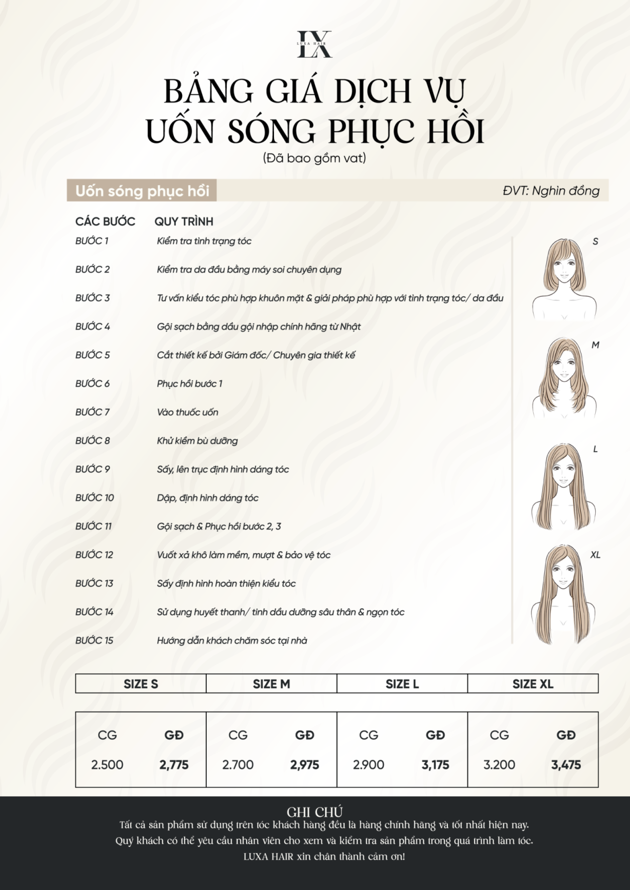 Bảng giá Tiếng Việt